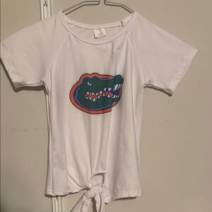 Kids White Gator Graphic T-Shirt